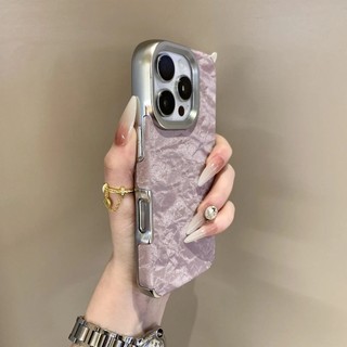 Ốp điện thoại di động họa tiết núi tuyết mạ điện sang trọng cho iPhone16 15 14 13 12 11 Pro Max chống sốc bảo vệ camera chống vân tay