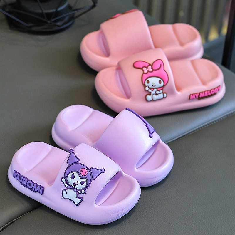 Dép Hoạt Hình Mùa Hè Sanrio Thời Trang 2024 Cho Bé Gái - Đế Mềm, Chống Trơn Trượt Cho Bé Gái, Lý Tưởng Cho Thời Gian Chơi Trong Nhà & Ngoài Trời