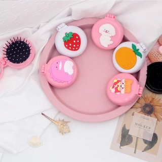 Lược Gấp Kèm Gương Nhiều Màu