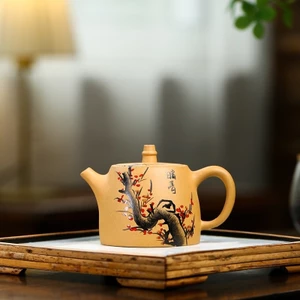 Ấm Tử Sa Nghi Hưng Hán Đạc Hồng Mai 200 ml (Đoạn Nê, Lọc Tổ Ong)