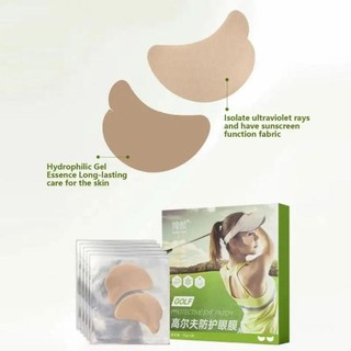 WOOLYNOOK 5 Miếng Dán Mặt UV, Miếng Dán Mặt Trời Thạch Tươi Dưỡng Ẩm, Miếng Dán Mắt UV Chống Mồ Hôi Gel Chống Nắng Golf Golf Bảo Vệ Mắt Hoạt Động Ngoài Trời