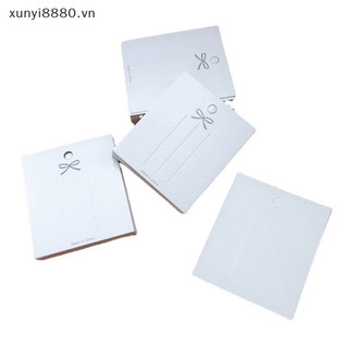 {Hbvn} 50 CÁI Thẻ kẹp tóc màu trắng Thẻ trưng bày Nơ Giấy đóng gói bìa cứng.