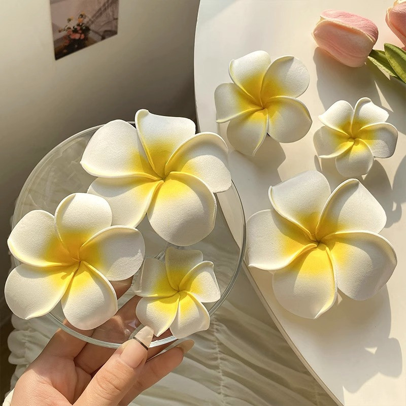 Kẹp Tóc Frangipani - Mini, Thời Trang, Ngọt Ngào, Dễ Thương - Kẹp Lấy Hoa Cho Bé Gái - Móng Vuốt Tóc Nữ - Seaside Holiday Bangs Barrettes - Phụ Kiện Tóc Phổ Biến