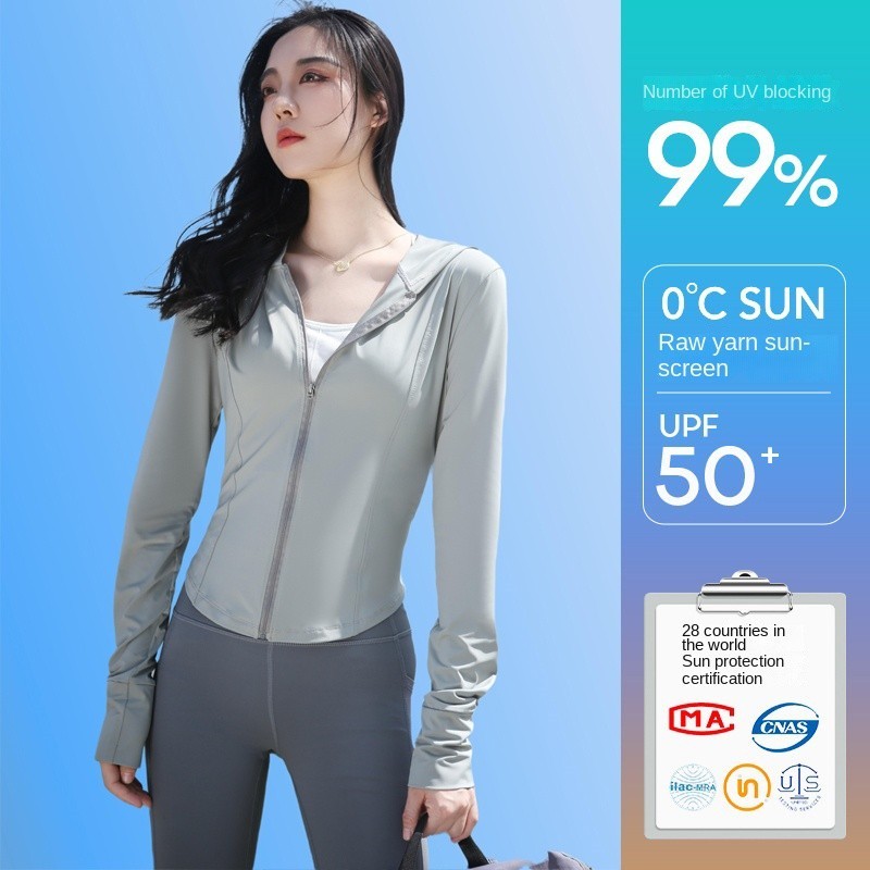 Topsports Ice Silk UPF50 + UNI Cao Cấp Cùng Phong Cách Chống Nắng Nữ Slim-Fit Áo Khoác Chống Tia Cực Tím Mùa Hè Cảm Giác Thoáng Khí Chống Nắng