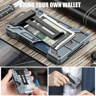 Hộp đựng thẻ WOAY, Ví nhôm thực tế, Mini ngoài trời thời trang chứa 15 thẻ