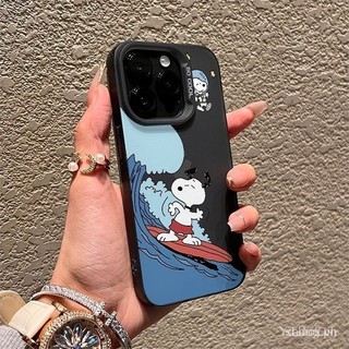 Ốp Điện Thoại Snoopy Lướt Sóng Biển Đơn Giản Thích Hợp Cho Iphone15 14 13 12 11 promax 7 / 8plus 11 12 14 15Promax XR XS XSMAX Vỏ Bảo Vệ Điện Thoại Chống Va Chạm Mờ XERG