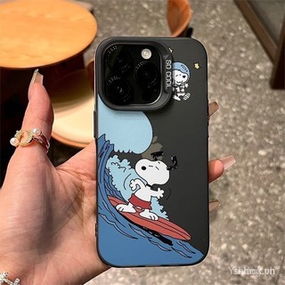 Ốp Điện Thoại Snoopy Lướt Sóng Biển Đơn Giản Thích Hợp Cho Iphone15 14 13 12 11 promax 7 / 8plus 11 12 14 15Promax XR XS XSMAX Vỏ Bảo Vệ Điện Thoại Chống Va Chạm Mờ XERG
