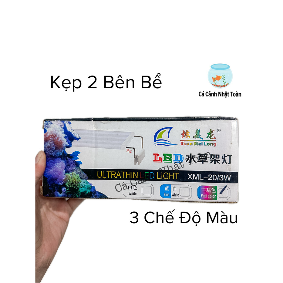 Đèn Led Kẹp Bể Cá 2 Bên XML 3 Chế Độ Màu