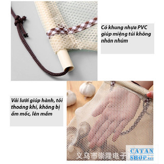 Giỏ Treo Tường Đa Năng Đựng Hành Tỏi, Rau Củ Quả, Túi Lưới 1 Ngăn Treo Nhà Bếp GD814-TuiNB-1N