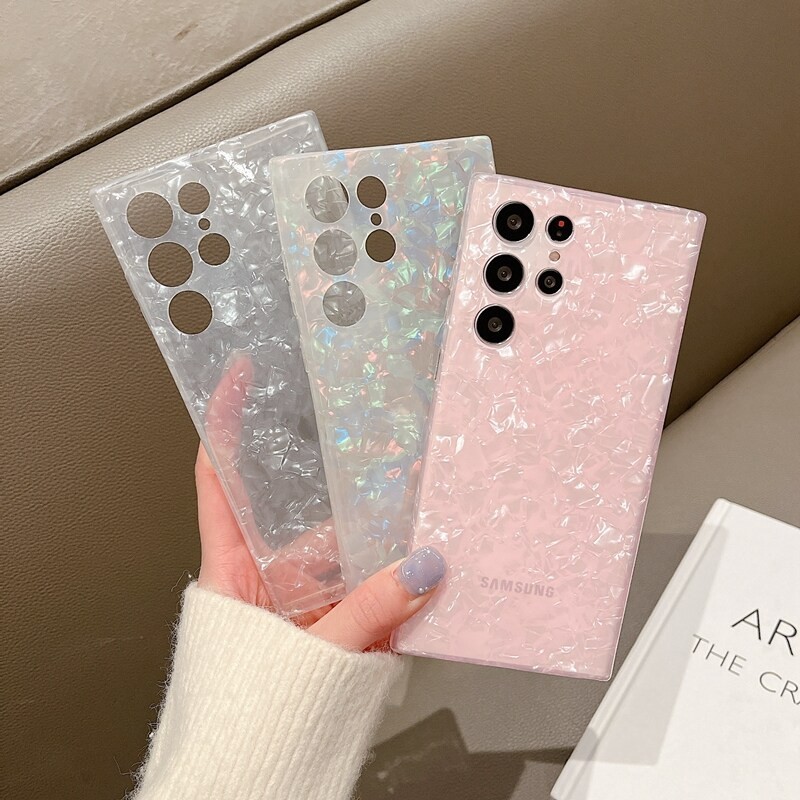 Ốp Điện Thoại Acrylic Cho Samsung Note 20 Ultra S24 S23 S22 S21 Ultra Plus S20 Fe A54 A34 A73 A53 A33 A72 A52 A32 A71 A51 A31 Ốp Điện Thoại Chống Sốc Mềm Trong Suốt
