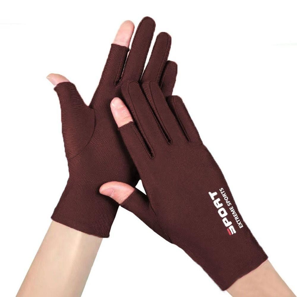 Găng tay chống nắng thoáng khí HOBBYIN, mỏng co giãn, chống trơn trượt cho lái xe đạp, chạy bộ mùa hè