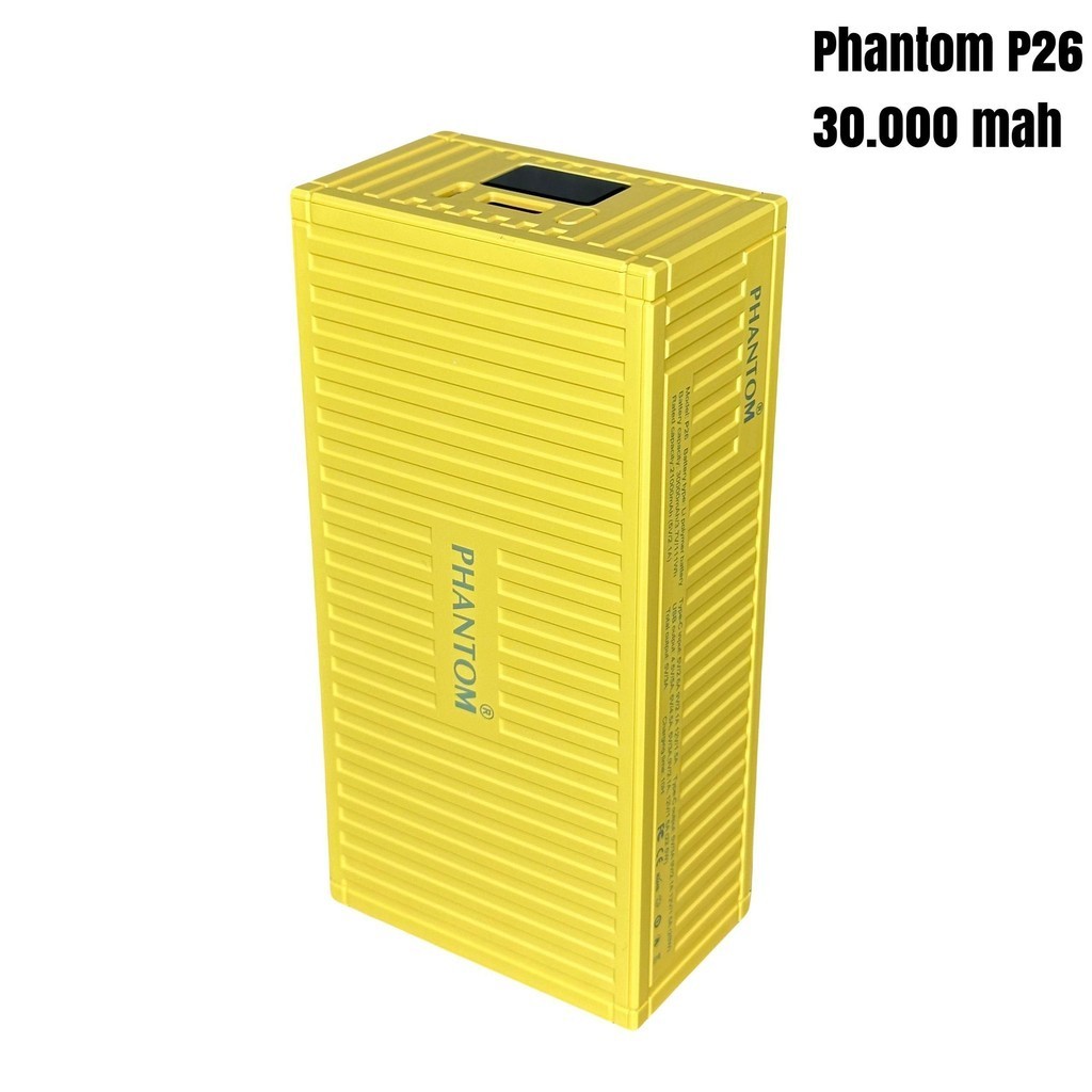 Pin Dự Phòng 22.5W Phantom P26 30.000mah