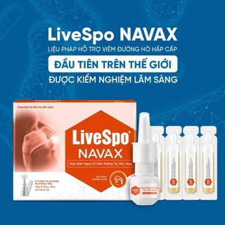[Mẫu Mới] Xịt mũi Giảm nghẹt mũi, chảy nước mũi - Livespo NAVAX chuyên dụng - Hộp đỏ 10 ống x 4ml