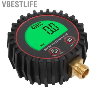 VBESTLIFE Digital Pressure Gauge 1/4in Precise Large LCD Display Tire Air Clearly Readable for Truck