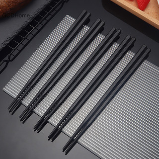 Gcdhome 1 Cặp Hợp Kim Trung Quốc Đũa Thực Phẩm Nhật Bản Que Sushi Có Thể Tái Sử Dụng Chống Trượt Máy Rửa Chén An Toàn Hình Tre Cấp Thực Phẩm Chop HOT
