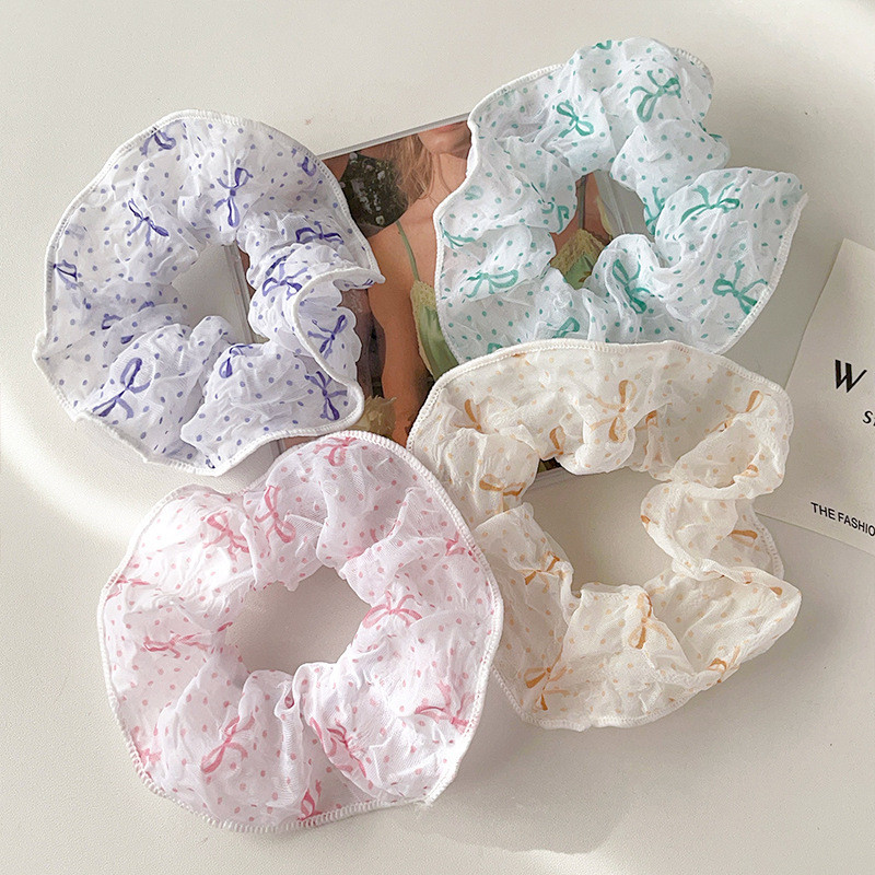 [Yunyuan] Nơ xếp ly mùa xuân hè mới Dây buộc tóc ruột lớn ngọt ngào Nữ tính cao cấp Sense Head Rope Dây cao su đuôi ngựa Phụ kiện tóc nữ