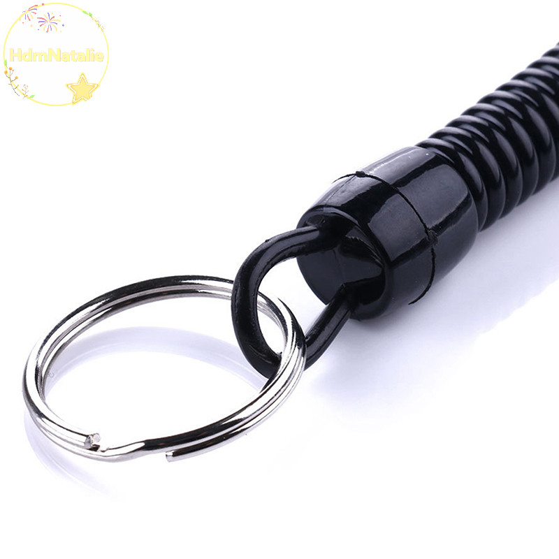 Hdmnatalie 1PC Có Thể Thu Vào Lò Xo Dây Đàn Hồi An Ninh Gear Dụng Cụ Đi Bộ Đường Dài Cắm Trại Chống Mất Móc Khóa Điện Thoại Dây Câu Cá Ngoài Trời VN