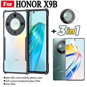 Ốp điện thoại di động chống rơi 3 trong 1 Honor X9B cho Honor X7B X8B X9A X7A X8A Phim Hydrogel mềm + Phim ống kính máy ảnh