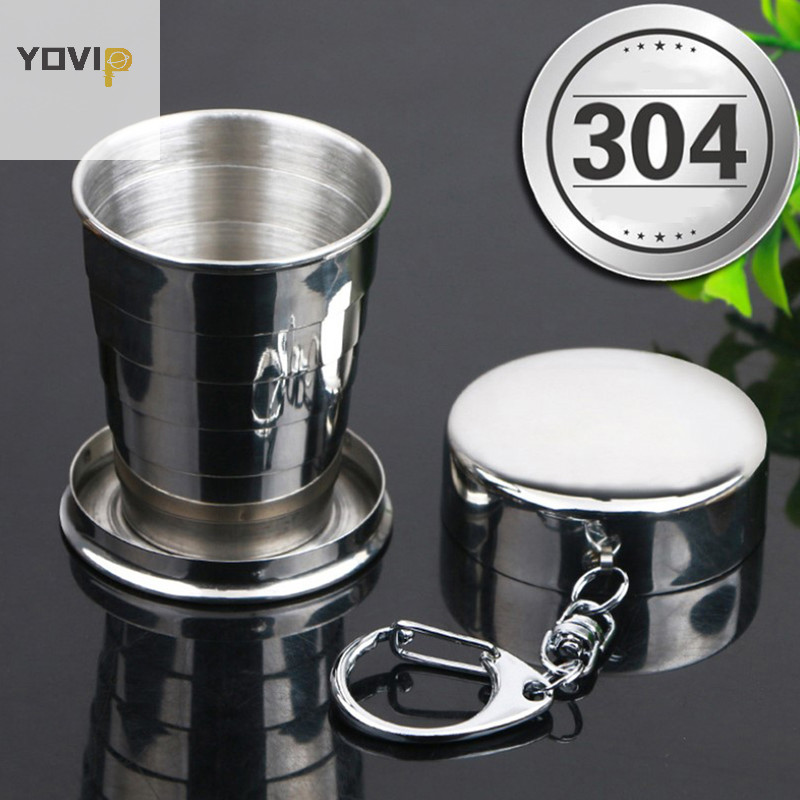 Cốc gấp inox cầm tay YOVIP VN