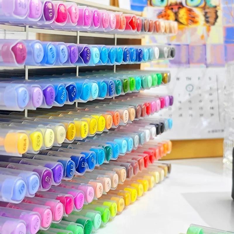 Quảngna 12 / 24 / 30 / 36 / 48 / 60 / 72 Chiếc Màu Acrylic Đầu Mềm Bút Đánh Dấu Sơn Graffiti Gốm DIY Hộp Gfit Marker Set Lễ Hội Cung Cấp