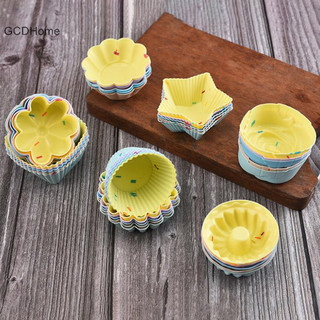 Gcdhome 5 Cái / bộ Khuôn Làm Bánh Silicon Muffin Cupcake Khuôn Nướng Bánh DIY Trang Trí Bánh Dụng Cụ HOT