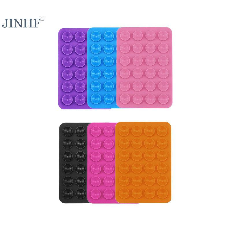 Jinhf Tấm Hút Silicon Trong Suốt Cho Điện Thoại Cố Định Hút Cốc Hút Lưng Dính Cao Su Silicon Hút Miếng Lót Cho Tấm Cố Định HOT