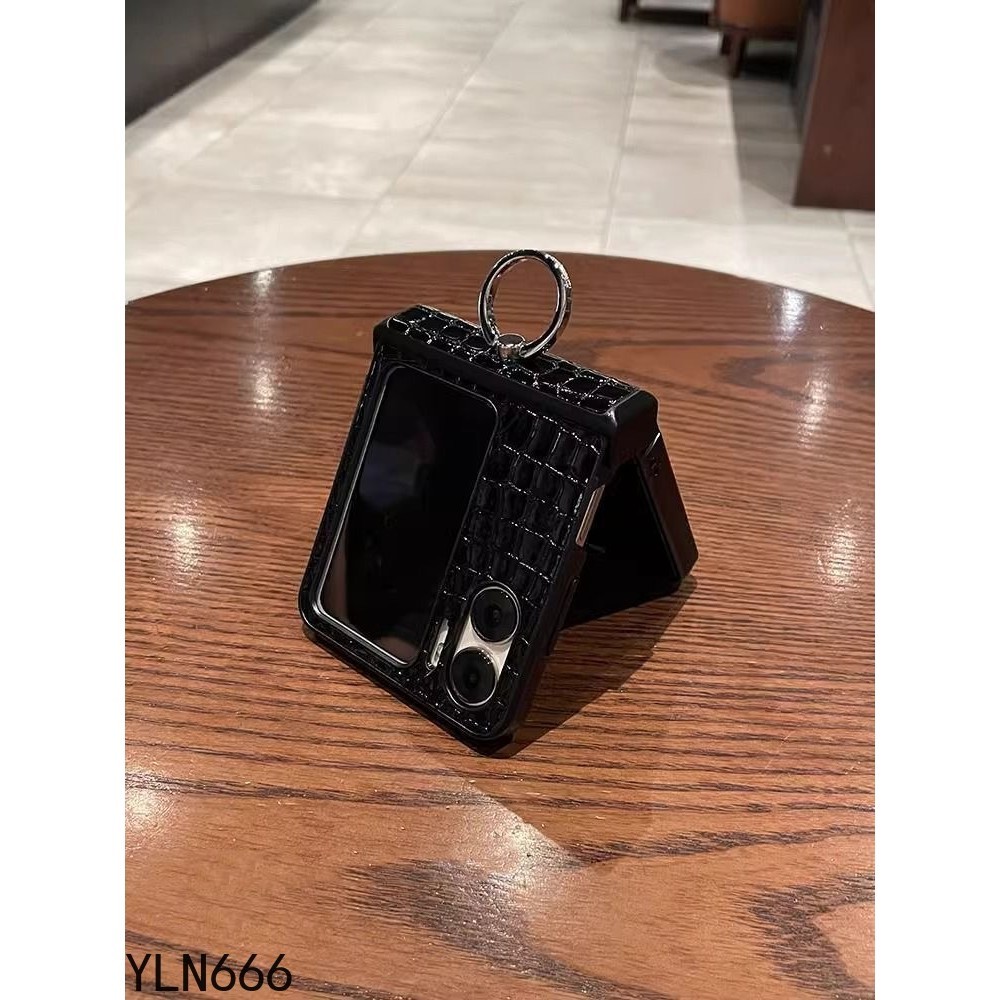 Ốp điện thoại gấp thiết kế bằng da PU cổ điển cao cấp cho OPPO Find N3 Vỏ lật cho OPPO Find N2 Flip Thiết kế phong cách tối giản có vỏ bảo vệ chân đế