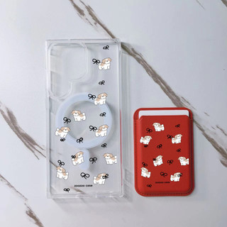3 Ví Đỏ In Hình Hoạt Hình Cho Samsung s22 s22plus ultra Case Girly S23 S23Plus s23fe s24 s24plus s24ultra Ví Ốp điện thoại