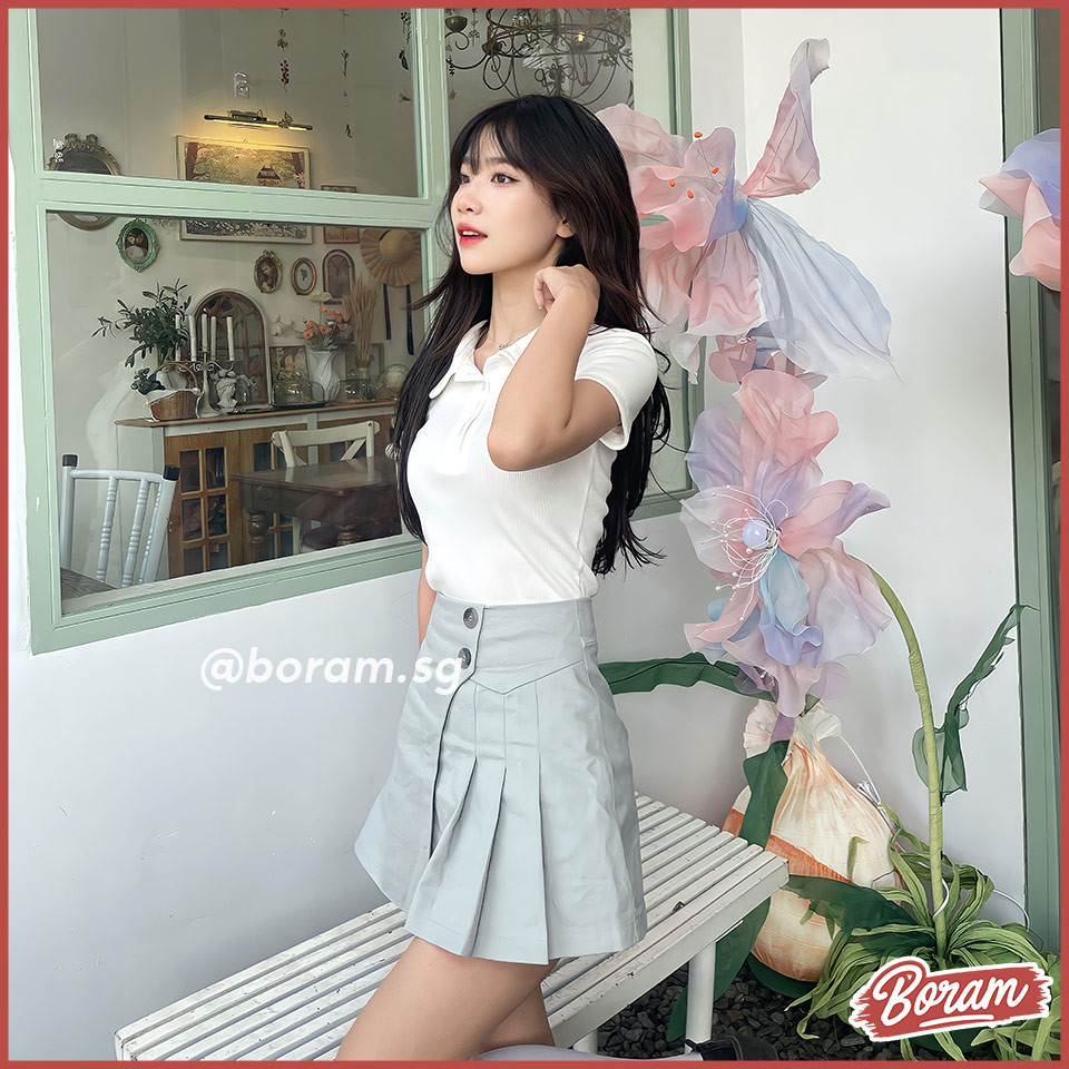 Áo polo nữ, áo thun bo gân có cổ BORAM SG