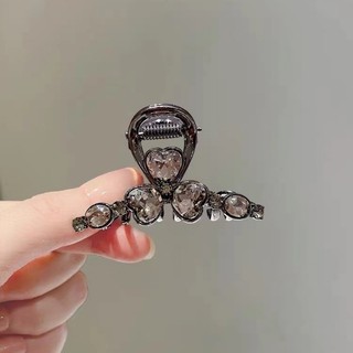 Mauropoli [Sẵn Sàng] Kẹp Tóc Cỏ Ba Lá Tinh Tế Nữ Cao Cấp Kẹp Cá Mập Kích Thước Nhỏ Kẹp Tính Khí Đầu Lưng Kẹp Tóc Nửa Tie