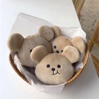Ví NOOKSTORY, Ví đựng tiền xu có dây kéo gấu sang trọng, Túi đựng tai nghe siêu nhỏ hoạt hình dễ thương cho bé gái