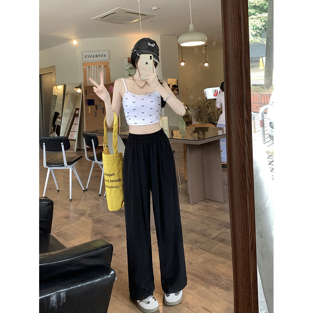 Suxi Retro Thời Trang Thường Ngày Mùa Hè Mới Đa Năng Cao Cấp Quần Rời Nữ 240615