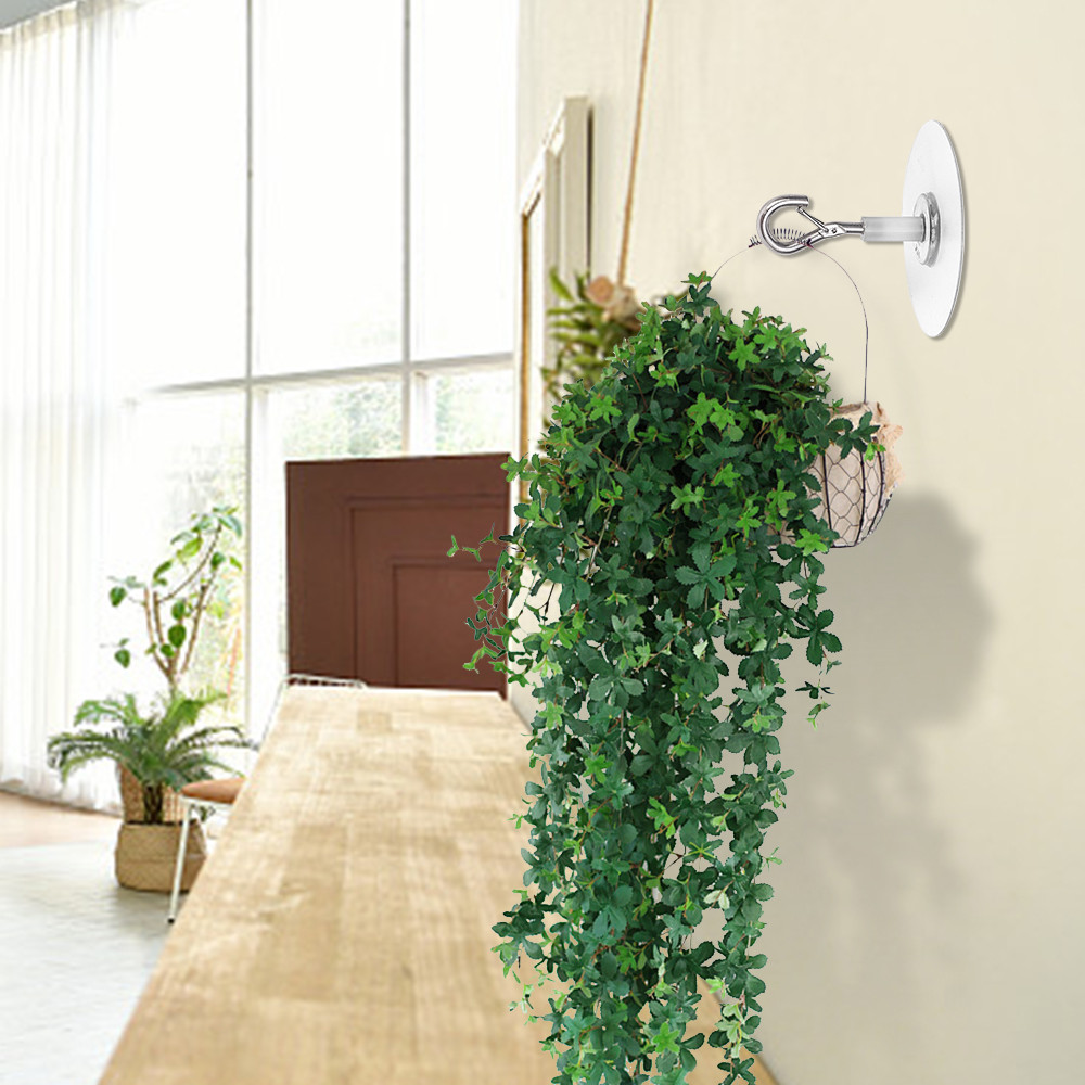 Móc trần treo - Móc lưu trữ không đục lỗ - Móc treo chậu hoa - Dụng cụ cố định chịu lực mạnh bằng kim loại - Giá đỡ đảo ngược treo trần mái nhà - Dành cho đèn lồng, đèn, đồ trang trí
