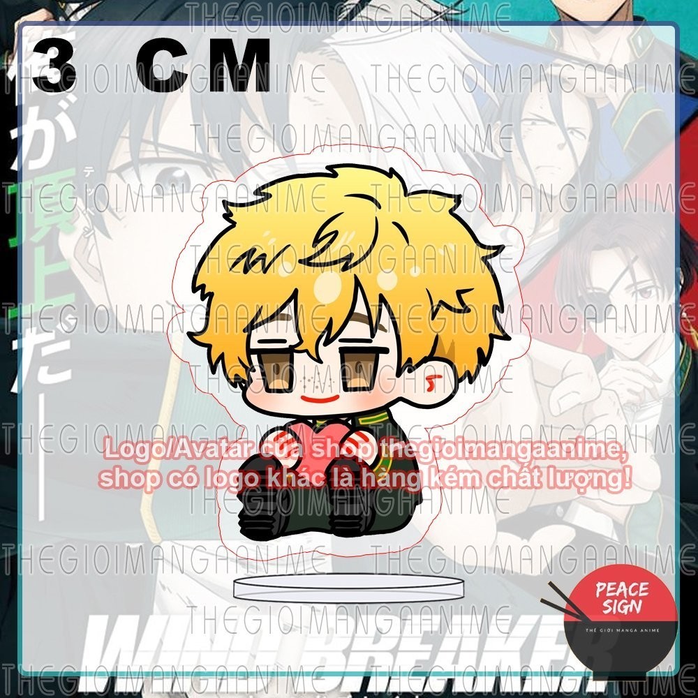(3cm) Mô hình WIND BREAKER ver NGỒI ÔM TIM standee mica standee in hình manga anime mica trưng bày chibi