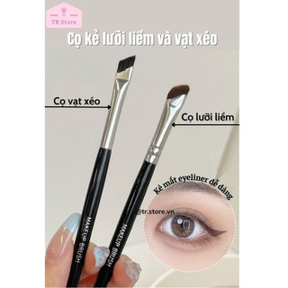 Cọ kẻ chân mày và kẻ mắt eyeliner trang điểm mắt Gecomo đầu xéo G1092 G1093