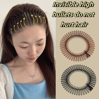 Đàn Hồi Đơn Giản Linh Hoạt Lược Đầu Tròn Băng Đô Quấn Tóc Cô Gái Cố Định Kiểu Tóc Mũ Đội Đầu Phụ Kiện