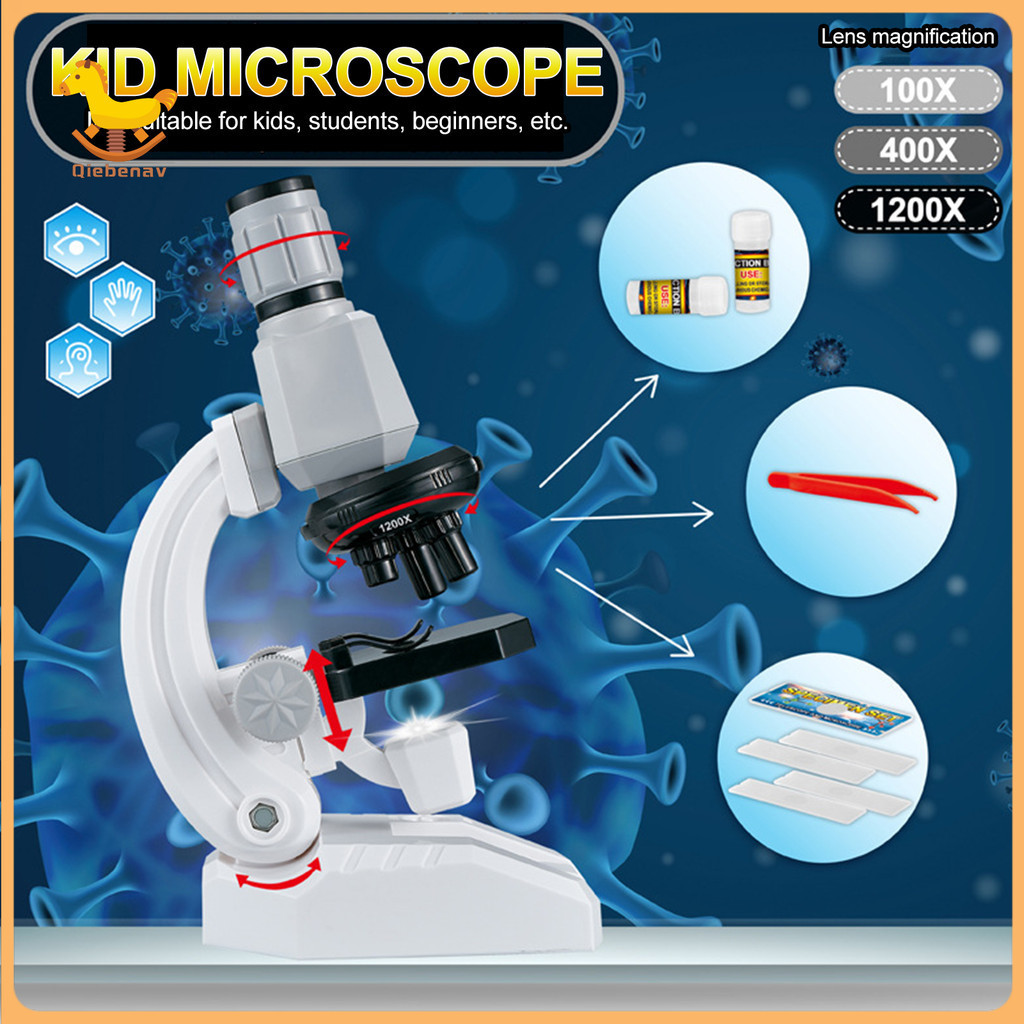 Babytoy Kid Microscope Powered Thí nghiệm khoa học có độ phóng đại cao ...