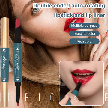 Nhung Matte Lip Glaze Đôi Đầu Son Môi Son Môi Son Môi Bút Chì Bút Chì Tự Động