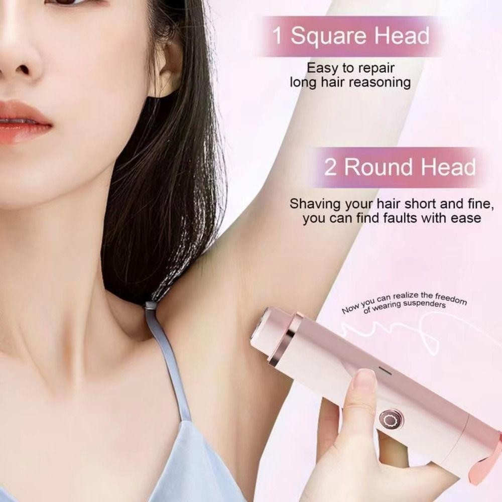 Dụng cụ tẩy lông bằng điện JSJJING, Máy cạo lông nữ hai đầu chống thấm nước, có thể giặt được IPX7 Bộ phận tư nhân di động Chân tông đơ