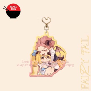 (COUPLE TAI THÚ) Móc khóa FAIRY TAIL mica acrylic in hình Hội pháp sư chibi anime xinh xắn
