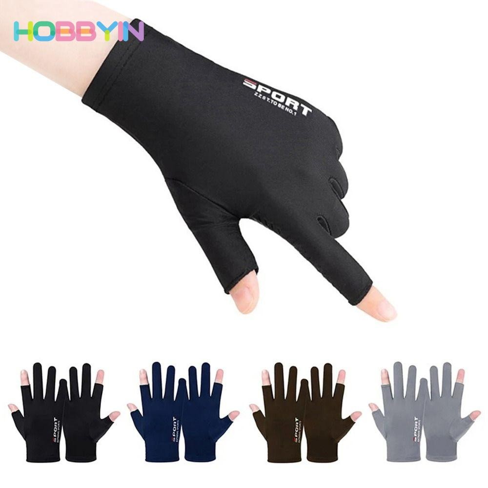 Găng tay chống nắng thoáng khí HOBBYIN, mỏng co giãn, chống trơn trượt cho lái xe đạp, chạy bộ mùa hè