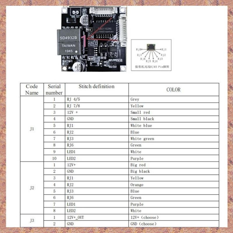 Mô-đun PoE 48V đến 12V cho mạng quan sát an ninh Camera IP Power over Ethernet Module IEEE802.3af 12V1.5A Đầu ra 15W (R F C V)