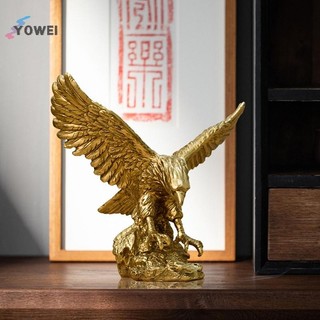 Yowei Nhựa Đại Bàng Vàng Tượng Nghệ Thuật Động Vật Đồ trang trí Bộ Sưu Tập Trang Trí Văn Phòng Tại Nhà Để Bàn Phong Thủy Trang Trí Các Bức Tượng Nhỏ VN