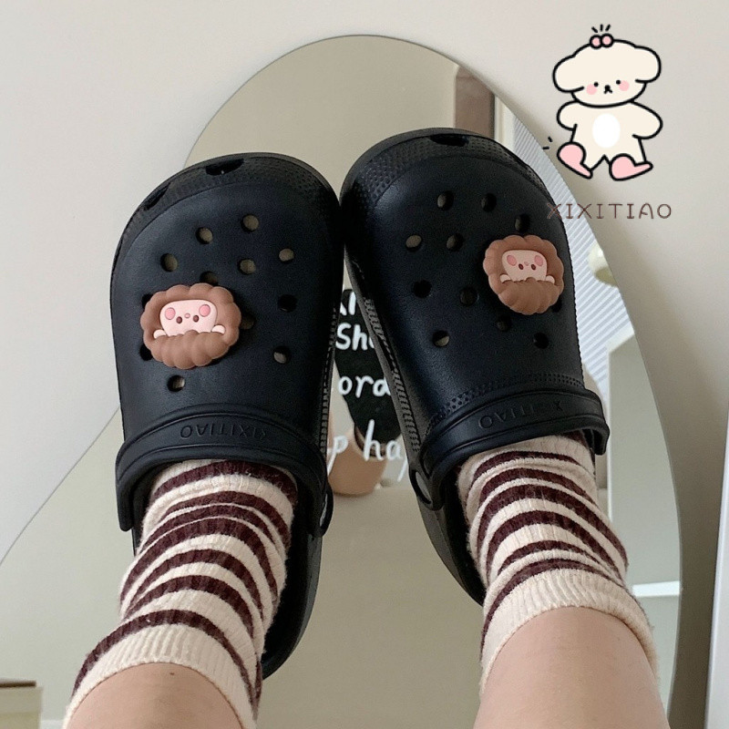 Xixitiao Dép Đế Mềm Thoải Mái Mặc Ngoài Hoạt Hình Cừu Nhỏ Dễ Thương Mùa Hè Nữ