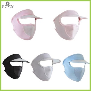 Ptfu Nữ Mỏng Thoáng Khí Ice Silk Cổ Dài Full Face Mask Mùa Hè Mới