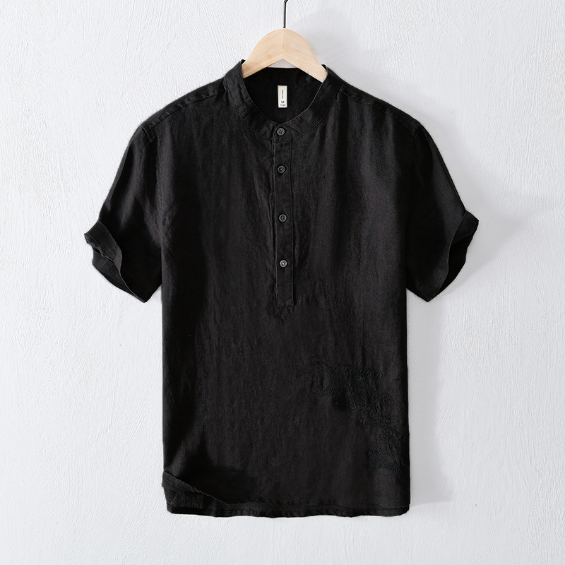 M-8xl Nhật Bản Cơ Bản Áo Sơ Mi Polo Nam Plus Size Top Trơn Dáng Rộng Tay Ngắn Quá Khổ Áo Sơ Mi | BigBuy360 - bigbuy360.vn
