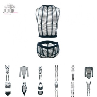 Bộ đồ liền thân nam Sheer Hollow Out với thiết kế lưới cá Đồ lót gợi cảm