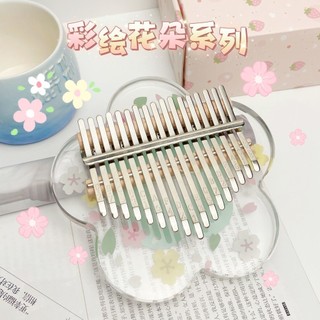 Pha Lê Trong Suốt Ngón Tay Cái Piano Kalimba Người Mới Bắt Đầu 17-Tone 21-Tone Ngón Tay Piano Nữ Sinh Cô Gái Nhạc Cụ Quà Tặng 25.3.11