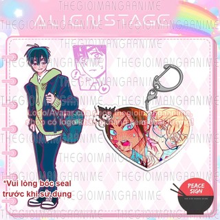 (TRÁI TIM) Móc khóa ALIEN STAGE keyring mica acrylic in hình anime chibi dễ thương