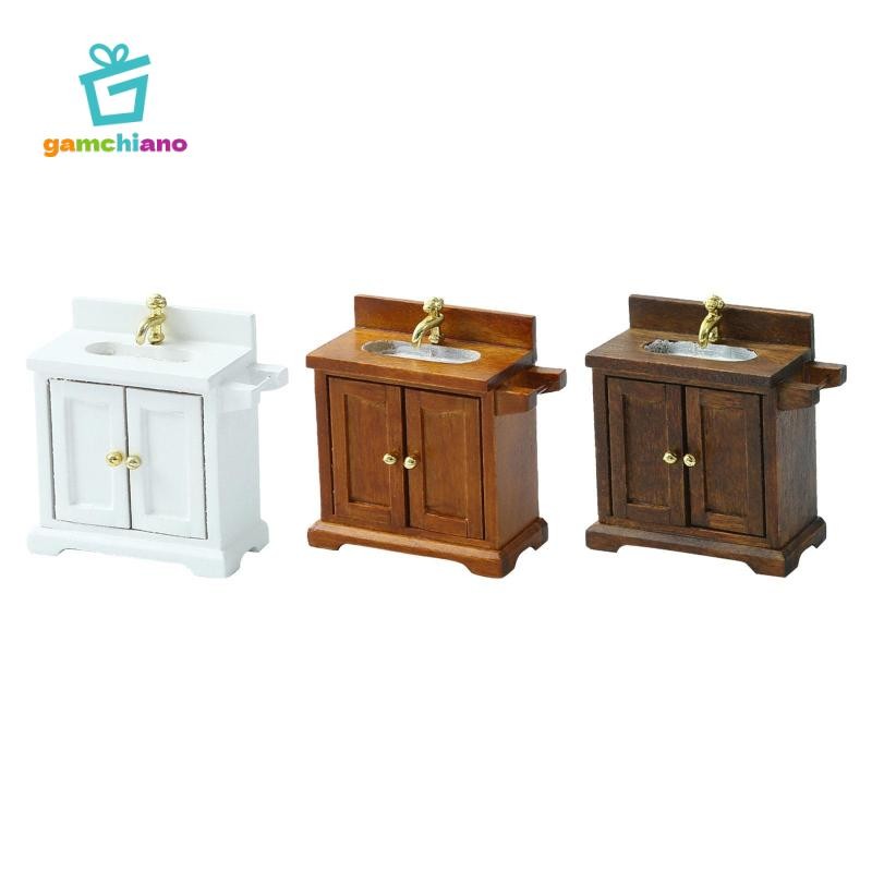 Đồ nội thất nhà búp bê gamchiano Mô hình nội thất thu nhỏ, Đồ chơi giả vờ cảnh cổ điển cho đồ dùng tỷ lệ 1 / 16,